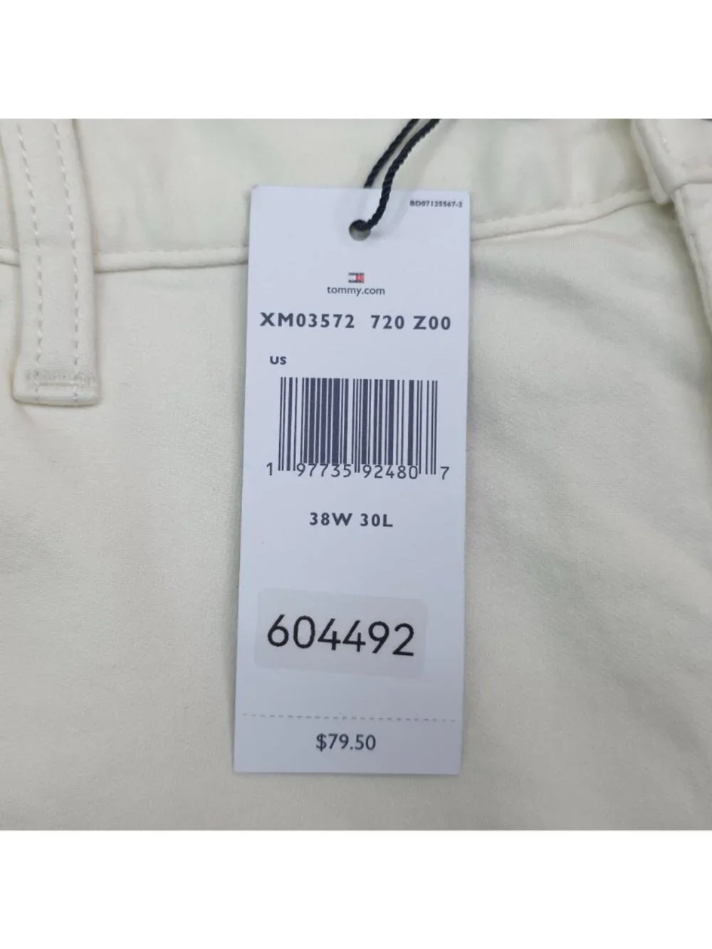 Tommy Hilfiger TH Flex Mens Chino Pants 38x30 Cotton Blend Stretch Casual